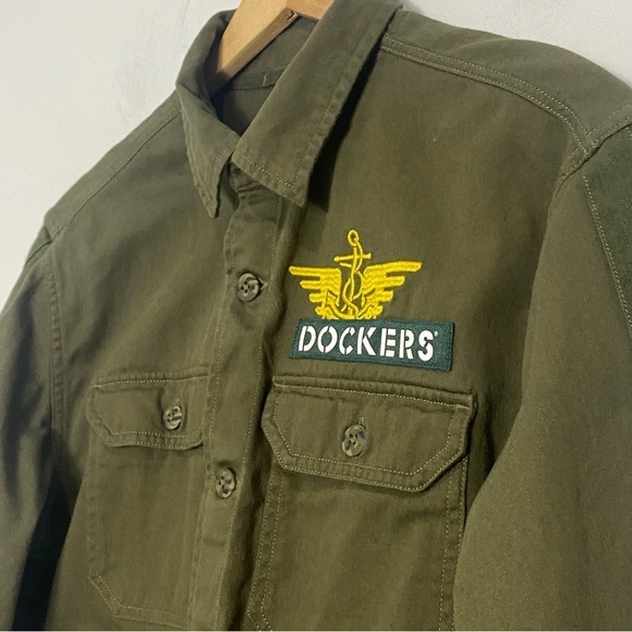 DOCKERS Men's Military Shirt Jacket - Picture 7 of 12